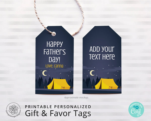 Camping Tent Gift Tags 