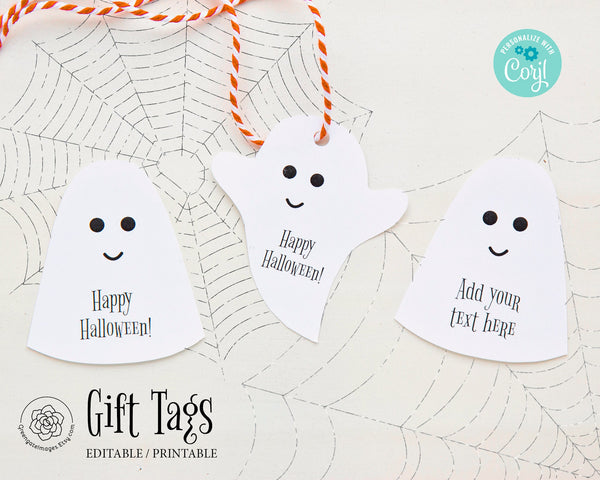 Halloween Ghost Gift Tags 