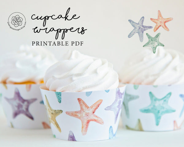 Starfish Cupcake Wrapper 