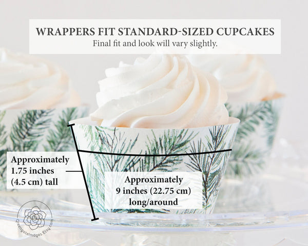 Evergreen Cupcake Wrappers 
