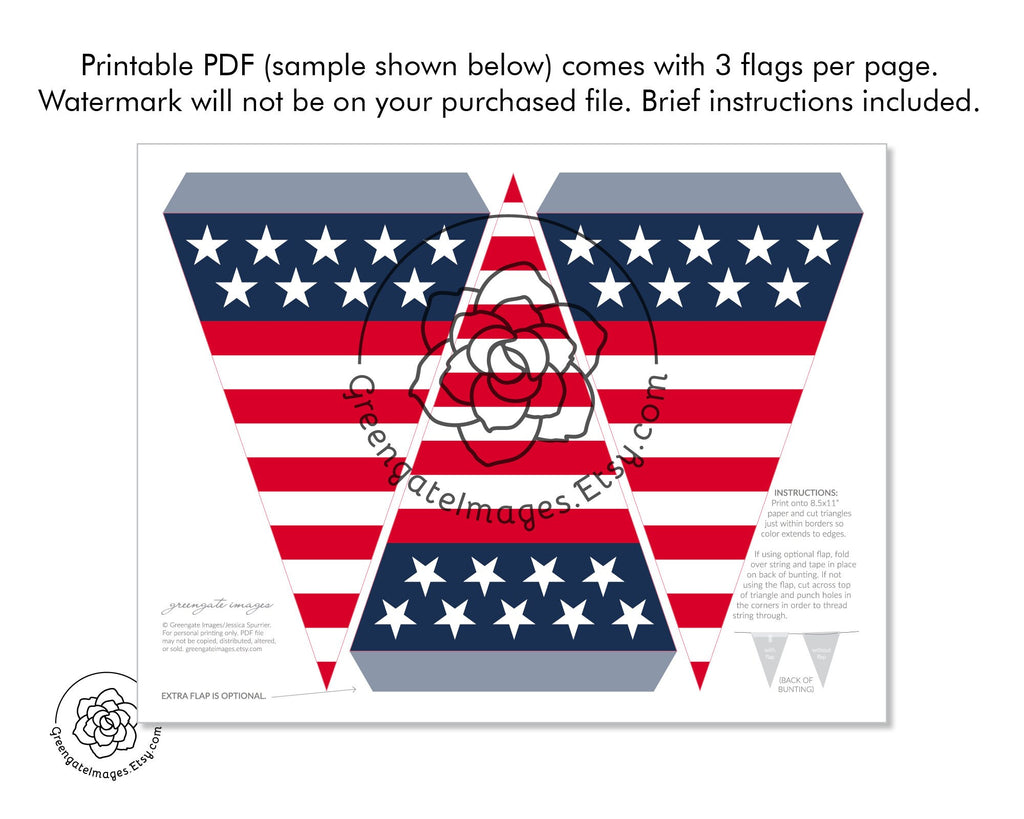 American Flag Bunting – Greengate Images American Flag Bunting – Greengate Images