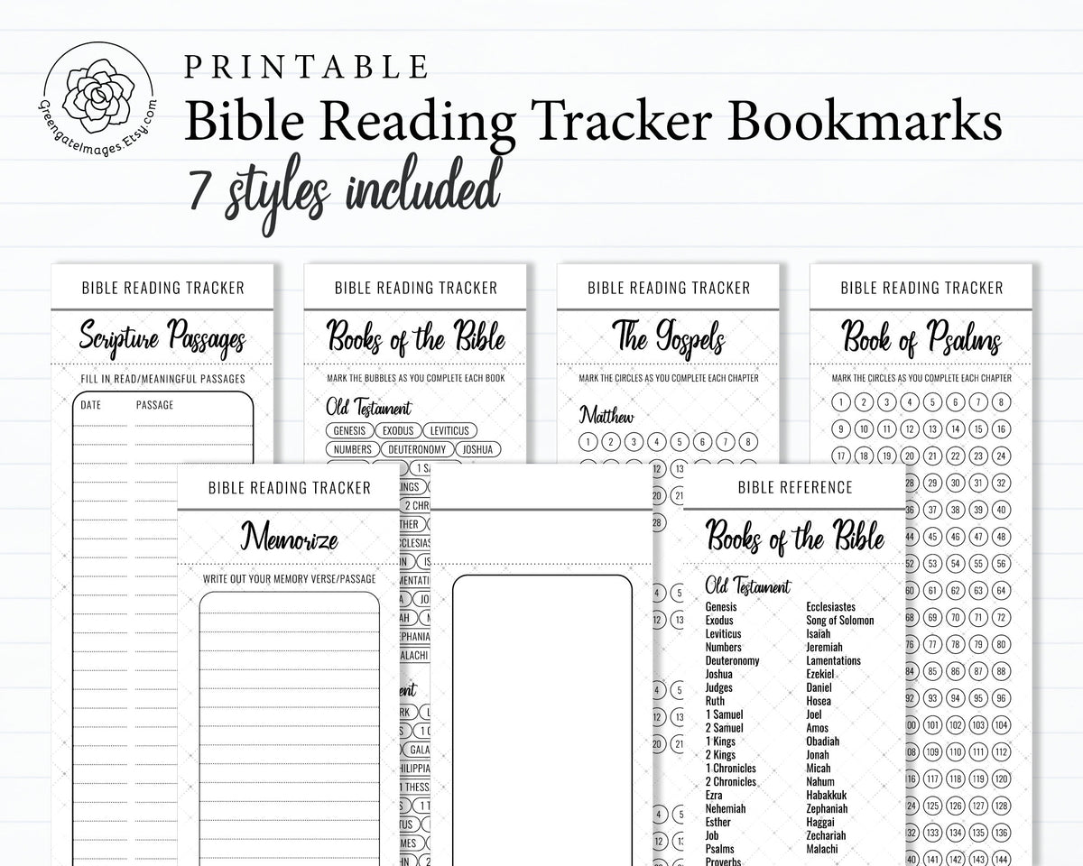 Bible Bookmark Set - Black and White – Greengate Images