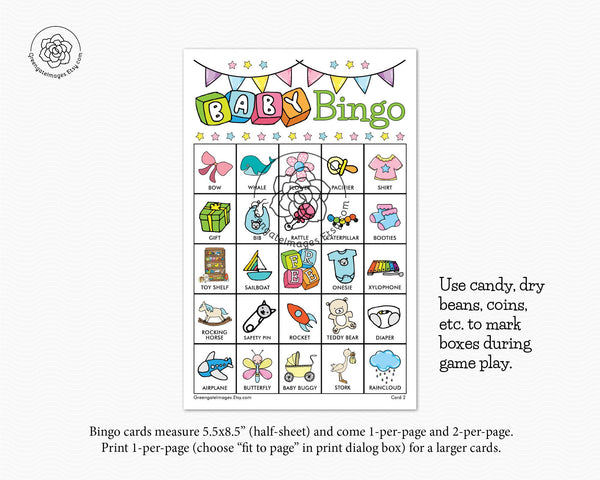 Baby Bingo - Color Doodles