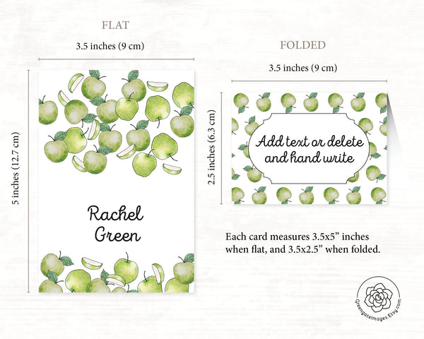 Green Apple Place Cards 