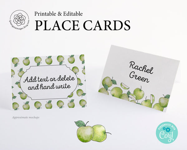 Green Apple Place Cards 