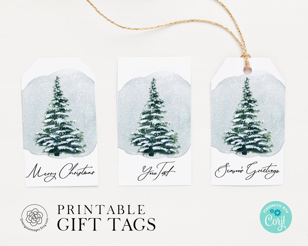 Evergreen Tree Gift Tag – Greengate Images