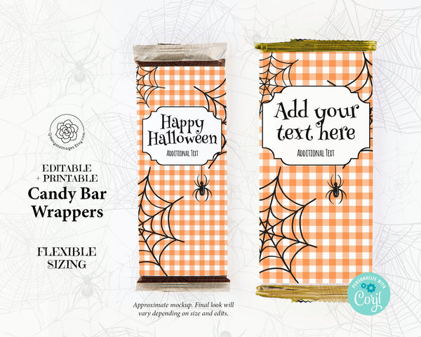 Halloween Candy Bar Wrappers 