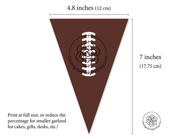 Football Bunting - Printable Digital Download by Greengate Images