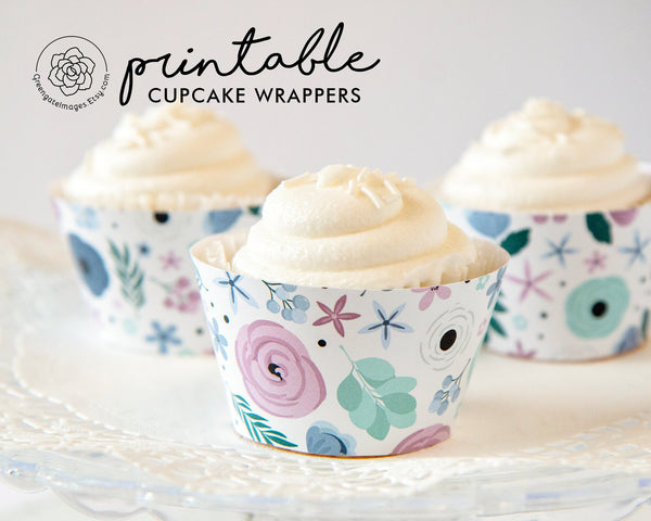 Floral Cupcake Wrappers 