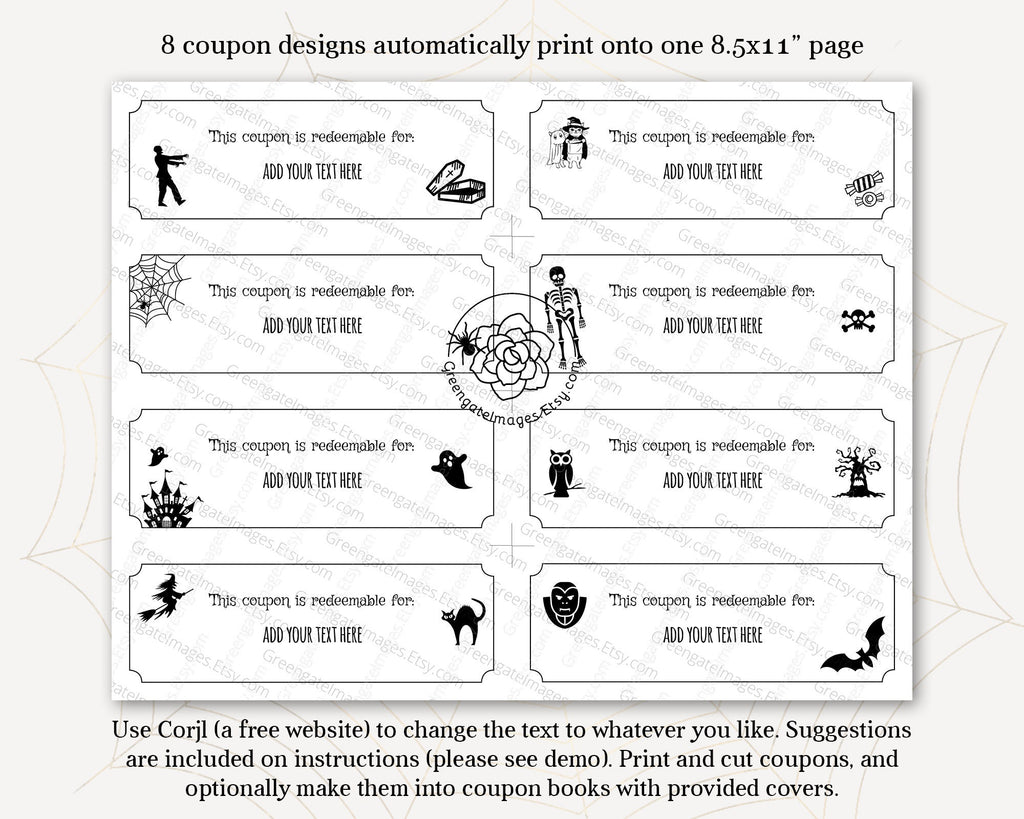 Halloween Coupon Template - Black and White – Greengate Images halloween-coupon-template-black-and-white-greengate-images