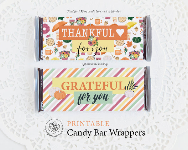 Thanksgiving/Fall Candy Bar Wrappers 