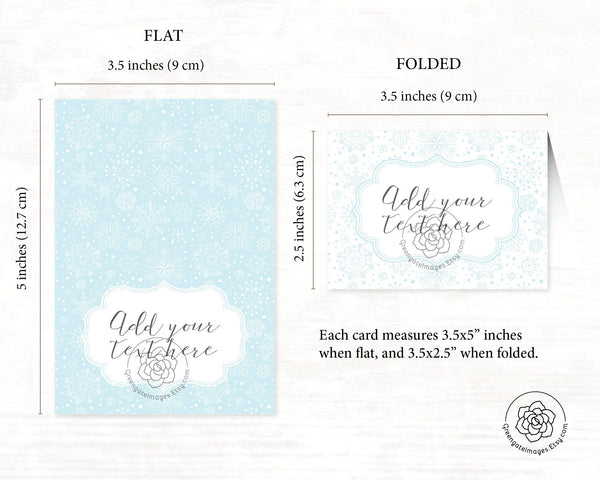 Snowflake Place Cards 