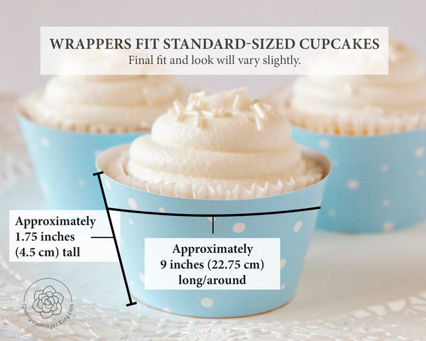 Light Blue Snow Cupcake Wrappers 
