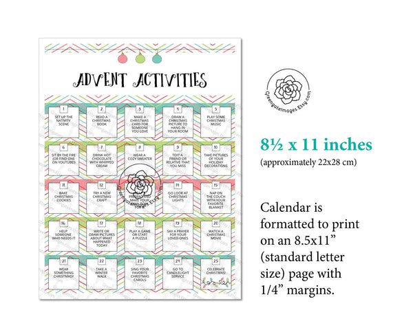 PRINTABLE Advent Calendar 
