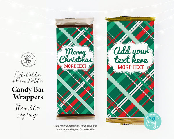 Christmas Candy Bar Wrappers 