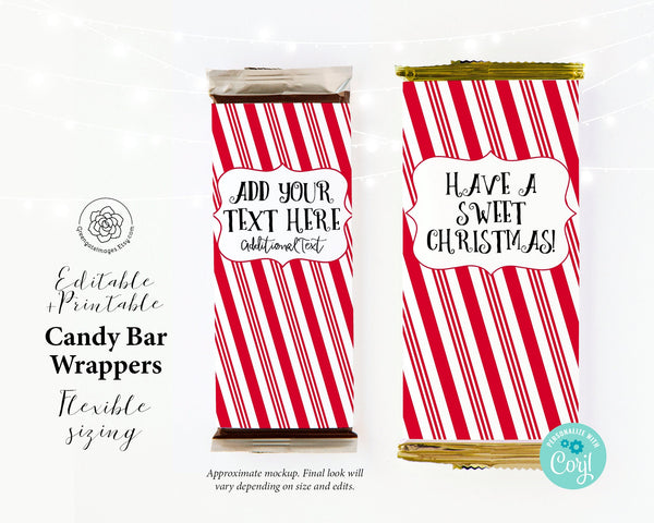 Christmas Candy Bar Wrappers 