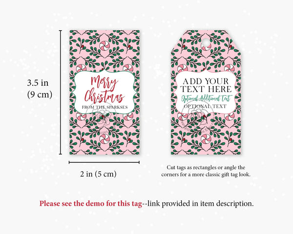 Pink Christmas Gift Tags - Printable Digital Download by Greengate Images