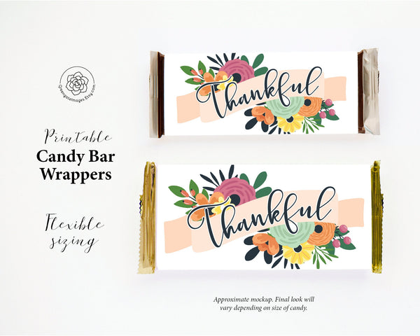 Thankful Candy Bar Wrappers 