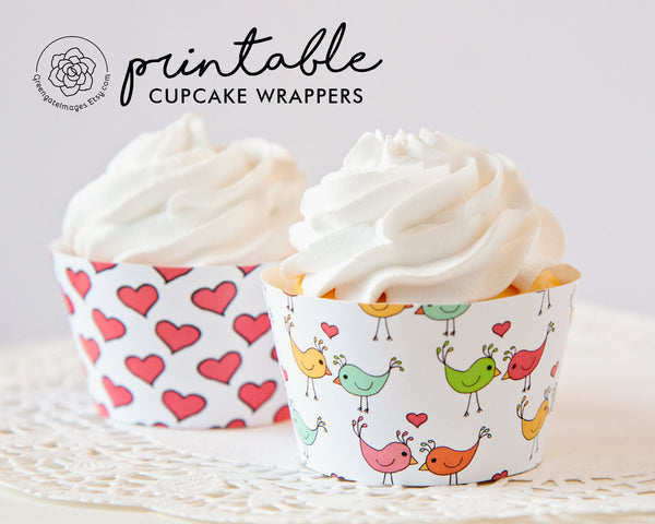 Valentine's Day Cupcake Wrappers 