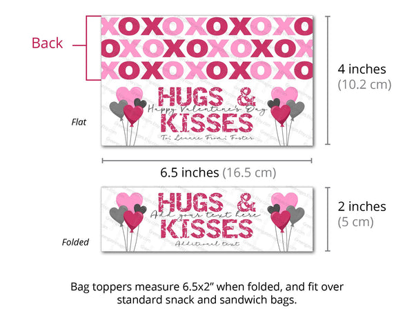 Valentine's Day Bag Toppers - PRINTABLE sandwich bag card, Ziplock Topper, Foldover Bag Label, goodie bag ideas, Snack Bag Topper, Corjl