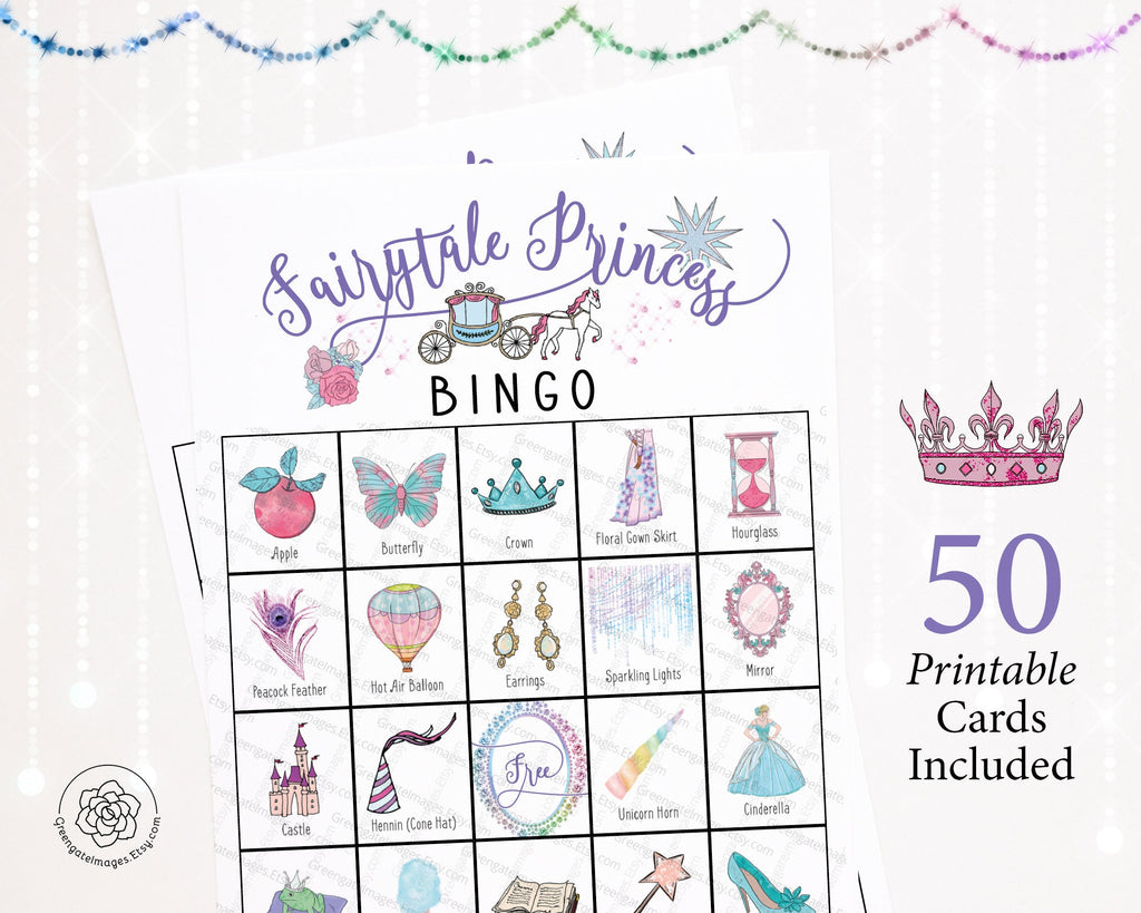 Fairytale Princess Bingo – Greengate Images fairytale-princess-bingo-greengate-images