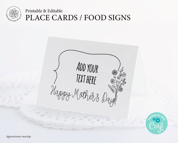 Mother's Day Food Signs 