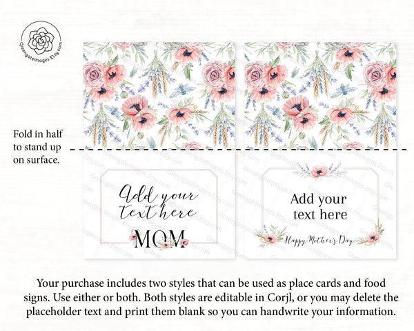 Mother's Day Place Cards 