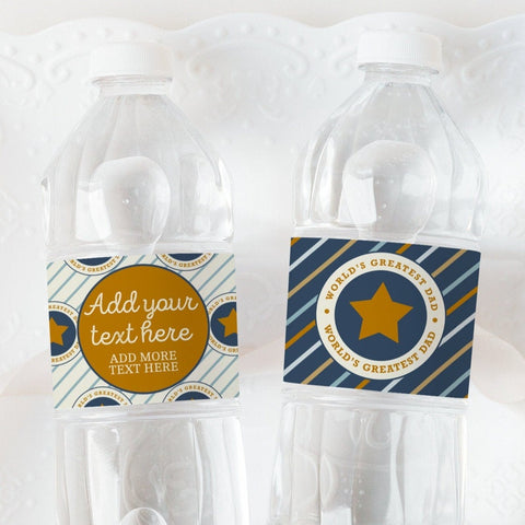 Father's Day Water Bottle Label 