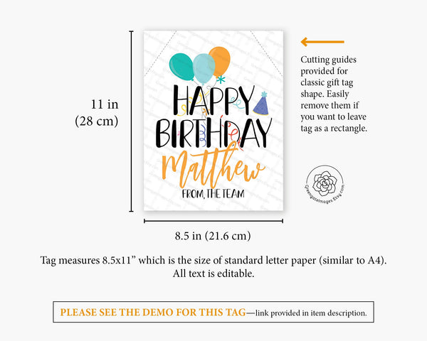 Giant Gift Tag - Printable Digital Download by Greengate Images