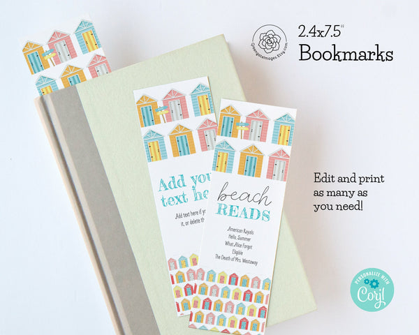 Summer Bookmark Template - Printable Digital Download by Greengate Images