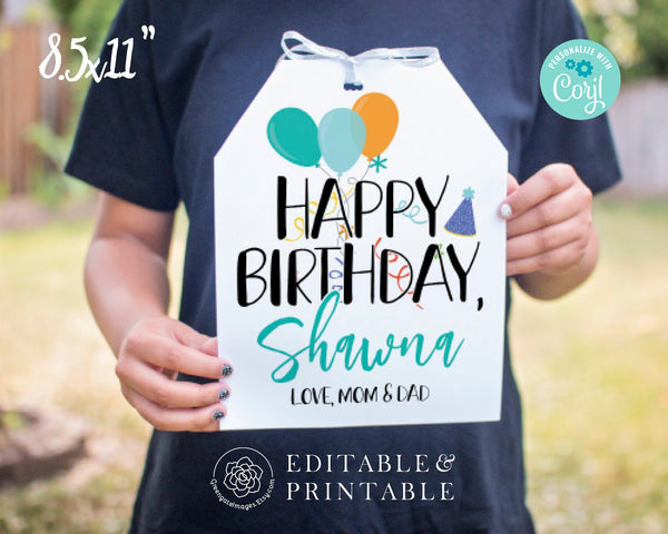 Giant Gift Tag - Printable Digital Download by Greengate Images