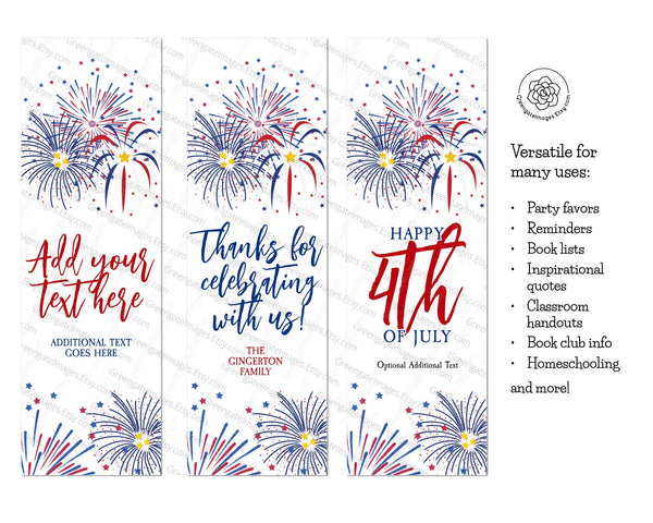4th of July Bookmark 