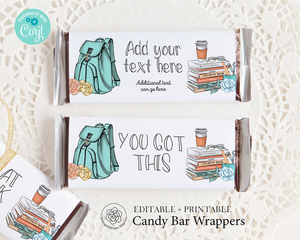 School Candy Bar Wrappers 