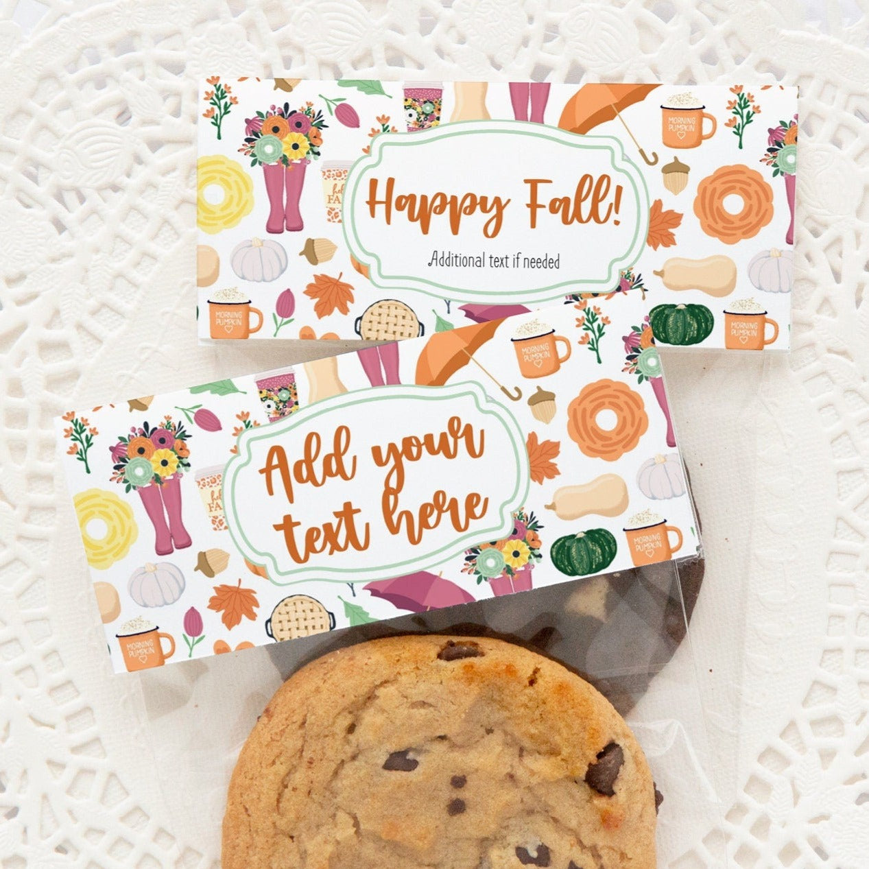 Fall Cookie Pouch Topper 