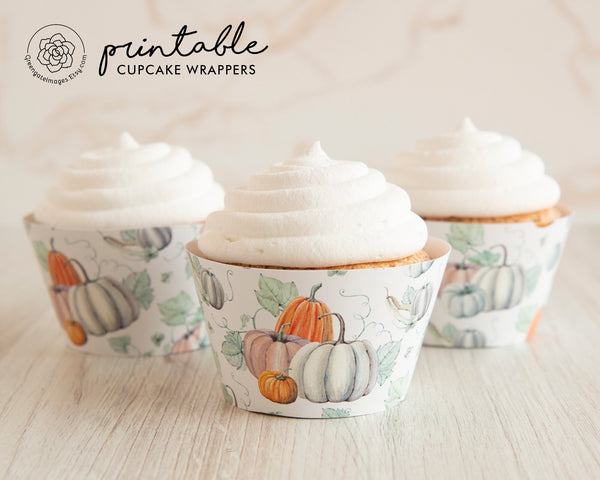 Fall Pumpkin Cupcake Wrappers 