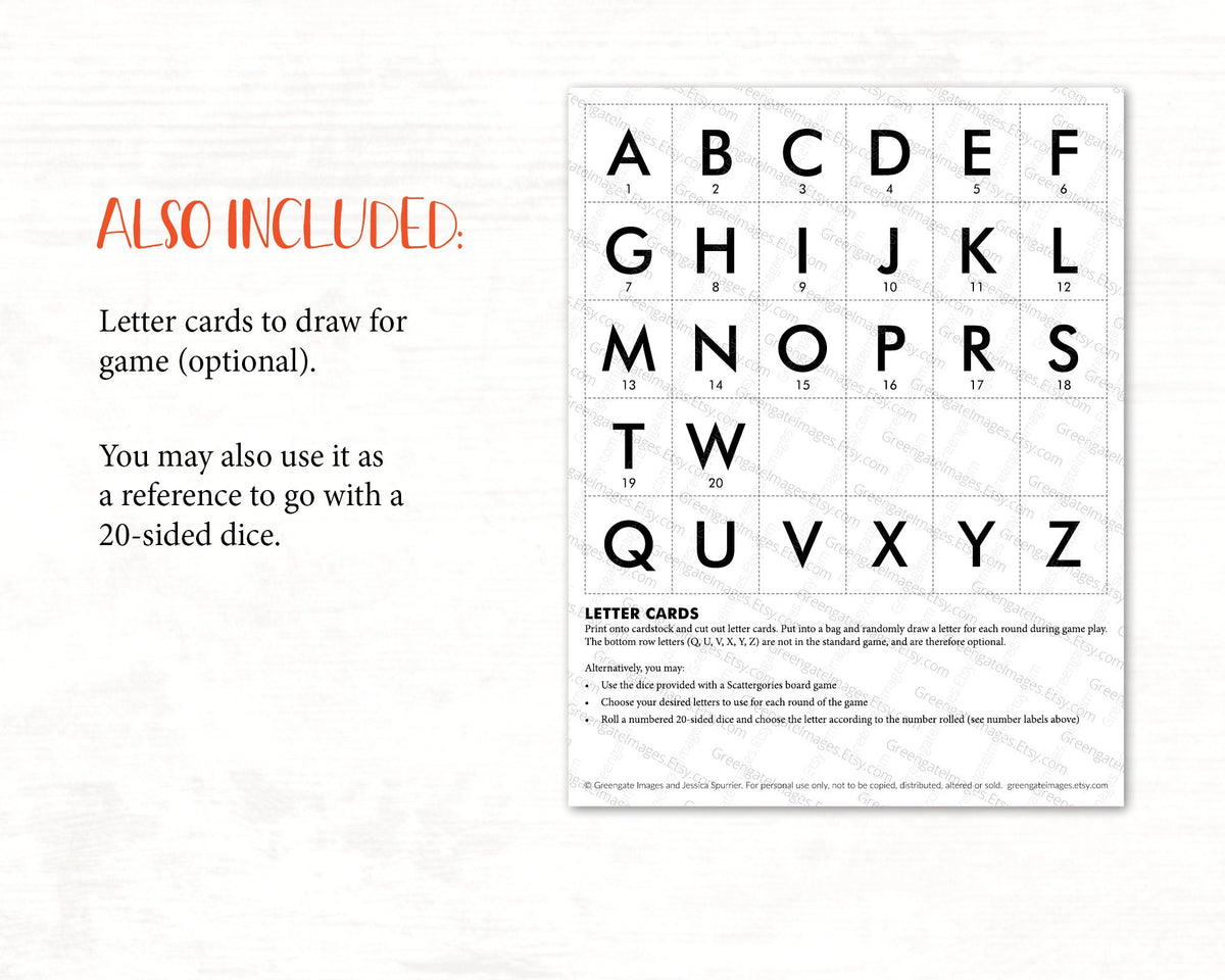 Fall scattergories greengate images