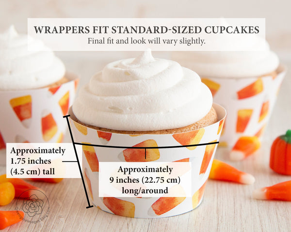 Printable Candy Corn Cupcake Wrappers 