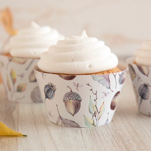 Rustic Fall Cupcake Wrappers 