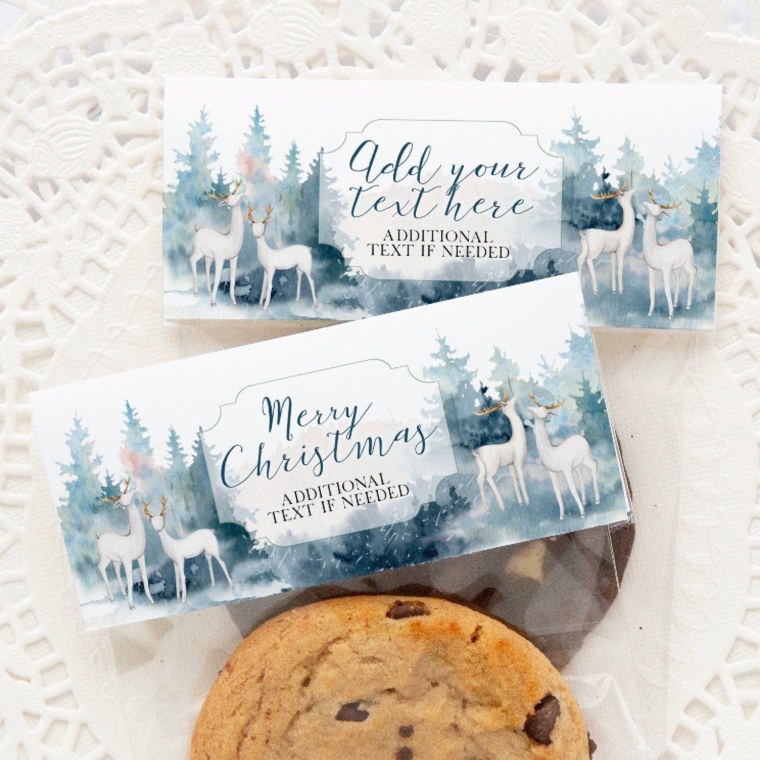 Winter/Christmas Cookie Pouch Topper 