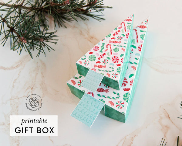 Christmas Tree Gift Box - Peppermint Candy