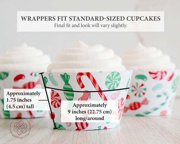 Peppermint Candy Cupcake Wrappers 