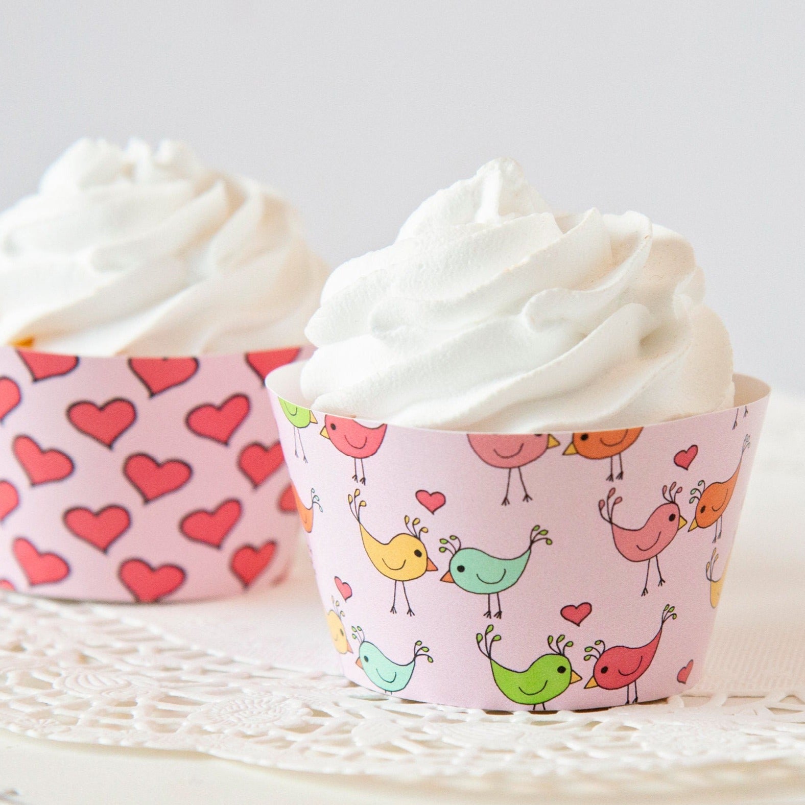 Love Birds Cupcake Wrappers 