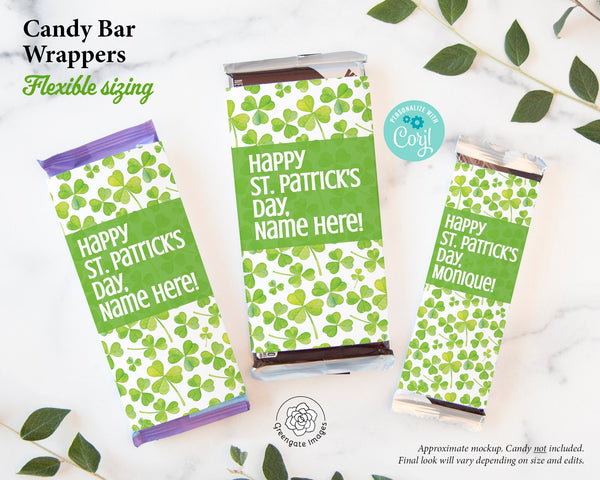 St. Patrick's Day Candy Bar Wrappers 