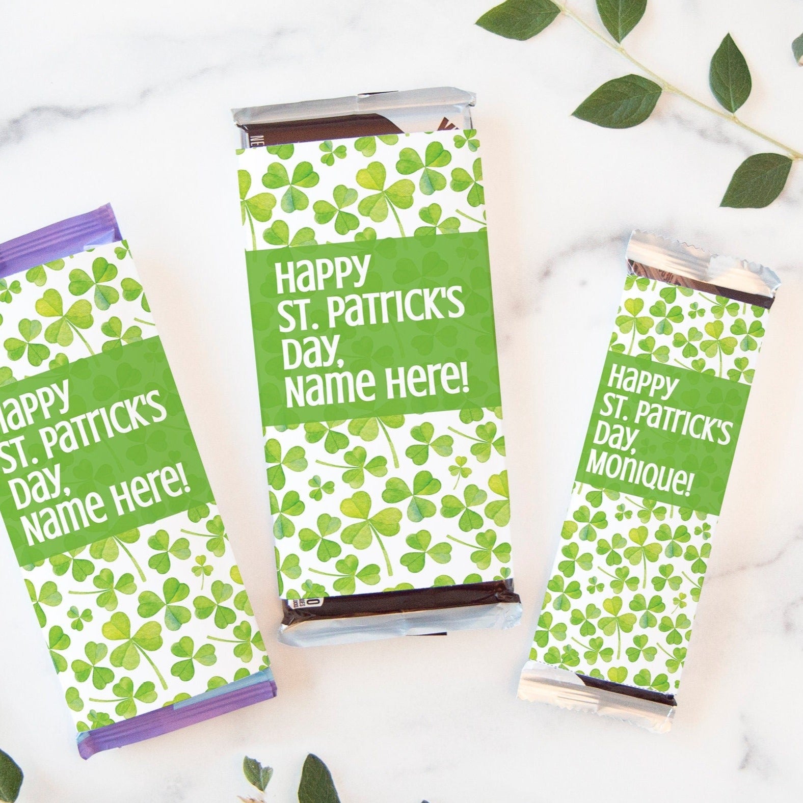 St. Patrick's Day Candy Bar Wrappers 