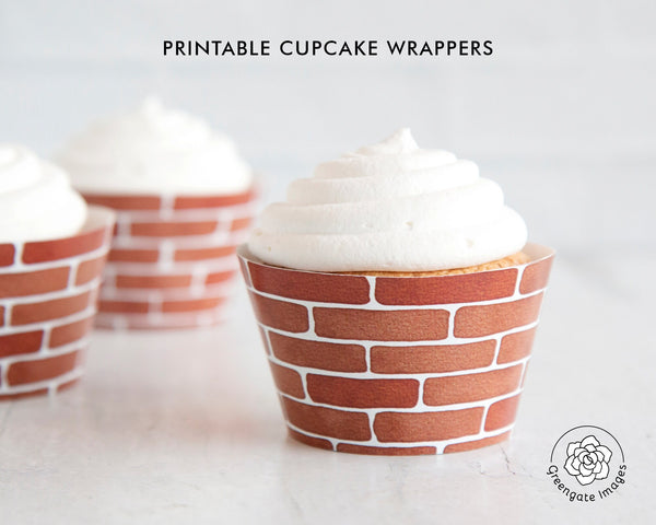 Brick Cupcake Wrappers 