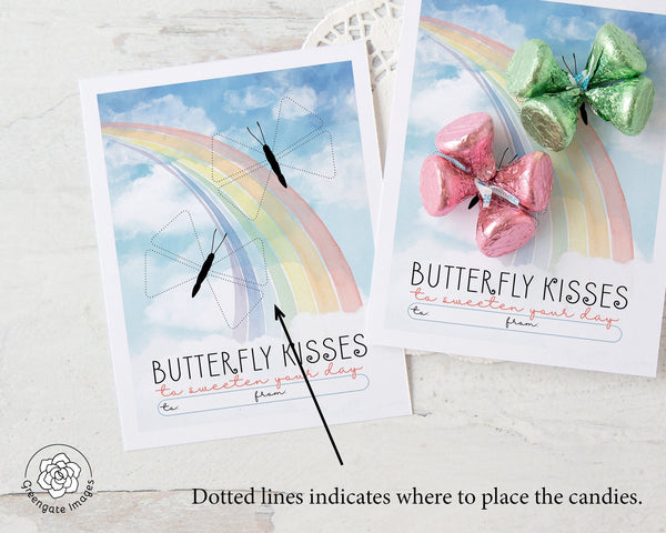 Butterfly Kisses Candy Card 
