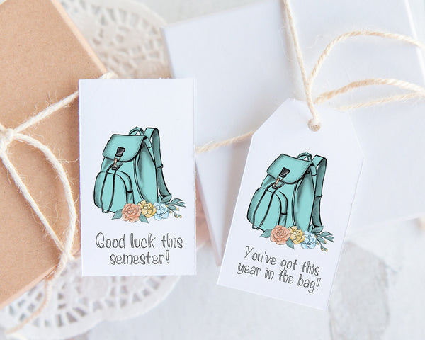 School Backpack Gift Tag 