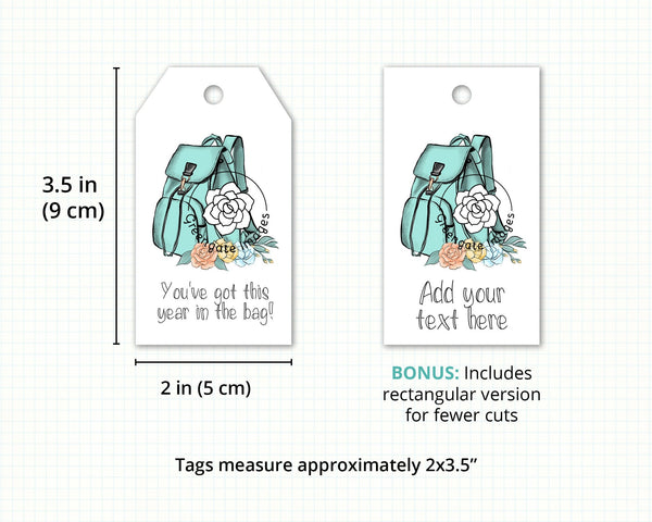 School Backpack Gift Tag 