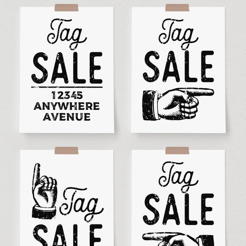 8.5x11" Tag Sale Signs 