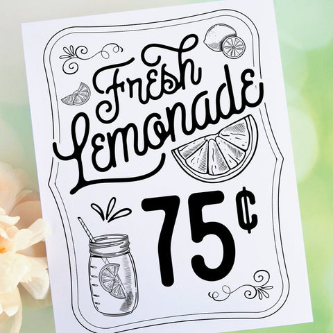 Fresh Lemonade Sign 